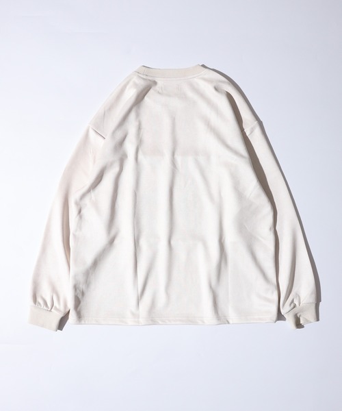 ATELANE（アテレーン）の「ATELANE フェイクスウェードブロック切替プルオーバー（Tシャツ/カットソー・メンズ・ブラック/アイボリー・L/M）」の5枚目の写真