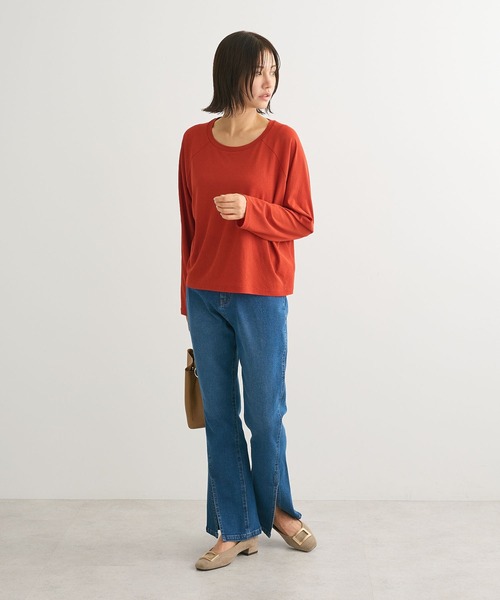 Sugar spoon(シュガースプーン)の「・SUGAR SPOON デニムスリットフレアパンツ(デニムパンツ・レディース・インディゴブルー/ブラック・FREE)」の9枚目の写真