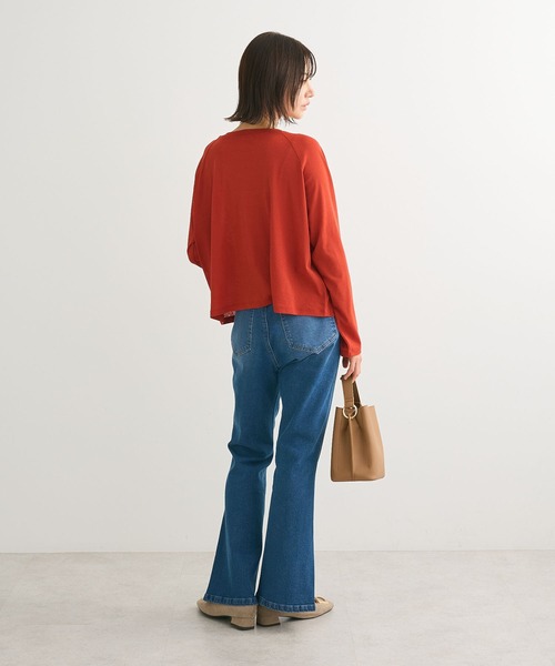 Sugar spoon(シュガースプーン)の「・SUGAR SPOON デニムスリットフレアパンツ(デニムパンツ・レディース・インディゴブルー/ブラック・FREE)」の11枚目の写真