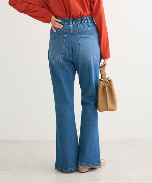 Sugar spoon(シュガースプーン)の「・SUGAR SPOON デニムスリットフレアパンツ(デニムパンツ・レディース・インディゴブルー/ブラック・FREE)」の13枚目の写真