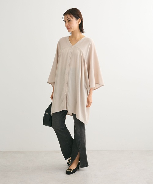 Sugar spoon(シュガースプーン)の「・SUGAR SPOON デニムスリットフレアパンツ(デニムパンツ・レディース・インディゴブルー/ブラック・FREE)」の3枚目の写真