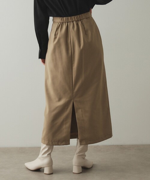 OPAQUE.CLIP（オペークドットクリップ）の「◆≪ツインセット≫プリーツラップ×ナロースカート【洗濯機洗い可】（スカート・レディース・チャコールグレー/キャメル・38/40/42）」の17枚目の写真