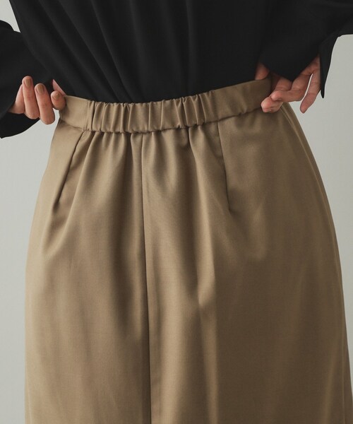 OPAQUE.CLIP（オペークドットクリップ）の「◆≪ツインセット≫プリーツラップ×ナロースカート【洗濯機洗い可】（スカート・レディース・チャコールグレー/キャメル・38/40/42）」の22枚目の写真