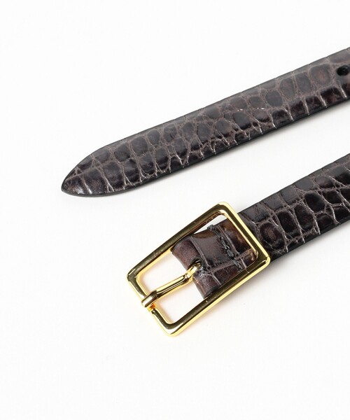 BEAMS F（ビームスエフ）の「Anderson's / クロコスタンプ レザーベルト（ベルト・メンズ・ブラック/チャコールグレー/ネイビー/レッド系その他6・95cm/90cm/80ｃｍ/85cm/75cm）」の6枚目の写真