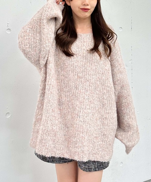 archives（アルシーヴ）の「ラメブークレバックシャンミドルニット（ニット/セーター・レディース・アイボリー/ピンク/チャコールグレー/ブルー・MEDIUM）」の22枚目の写真