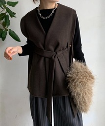 DouDou | 【WEB限定】ウール調サイドスリットジレ(ベスト)