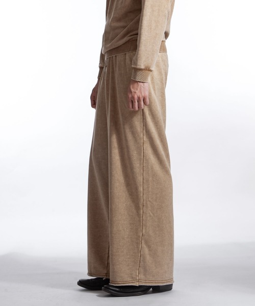 ZIP FIVE -White Line-(ジップファイブホワイトライン)の「【White Line】 裏毛 ワイド ストレート ピグメント フェード スウェットパンツ(スウェットパンツ・メンズ・杢グレー/ブラック/ブラウン・MEDIUM/X-LARGE/LARGE)」の3枚目の写真