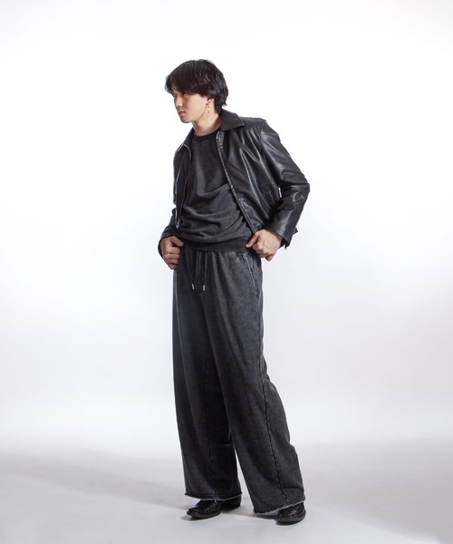 ZIP FIVE -White Line-(ジップファイブホワイトライン)の「【White Line】 裏毛 ワイド ストレート ピグメント フェード スウェットパンツ(スウェットパンツ・メンズ・杢グレー/ブラック/ブラウン・MEDIUM/X-LARGE/LARGE)」の22枚目の写真