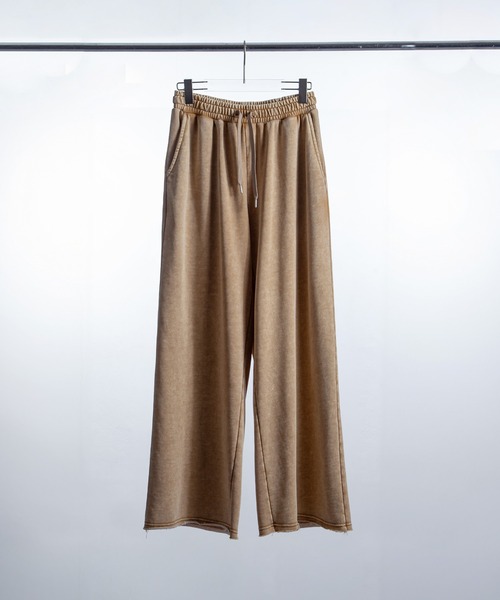 ZIP FIVE -White Line-(ジップファイブホワイトライン)の「【White Line】 裏毛 ワイド ストレート ピグメント フェード スウェットパンツ(スウェットパンツ・メンズ・杢グレー/ブラック/ブラウン・MEDIUM/X-LARGE/LARGE)」の18枚目の写真
