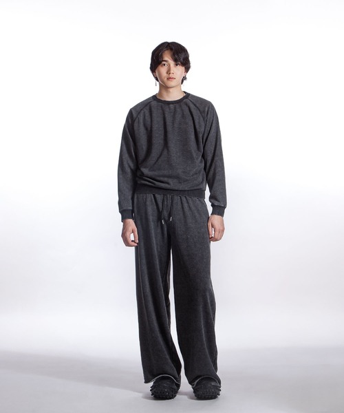 ZIP FIVE -White Line-(ジップファイブホワイトライン)の「【White Line】 裏毛 ワイド ストレート ピグメント フェード スウェットパンツ(スウェットパンツ・メンズ・杢グレー/ブラック/ブラウン・MEDIUM/X-LARGE/LARGE)」の19枚目の写真