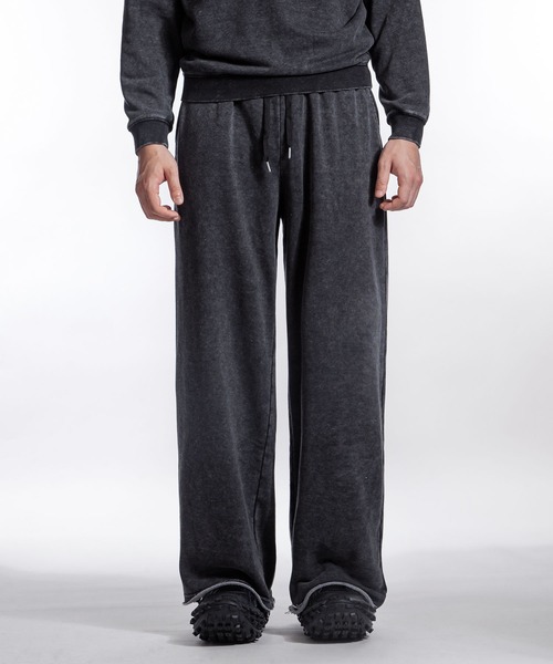 ZIP FIVE -White Line-(ジップファイブホワイトライン)の「【White Line】 裏毛 ワイド ストレート ピグメント フェード スウェットパンツ(スウェットパンツ・メンズ・杢グレー/ブラック/ブラウン・MEDIUM/X-LARGE/LARGE)」の16枚目の写真