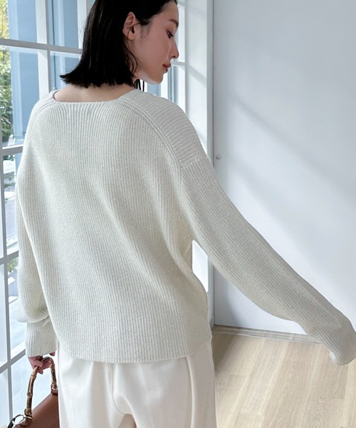 セール】サイドZIP Vネックニット（ニット/セーター）｜DOUX ARCHIVES