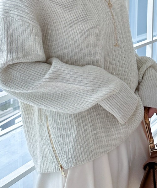 新品　eleven 2nd グレー Vネック ニット　セーター　リネン100 M Tops | 岡の oka no