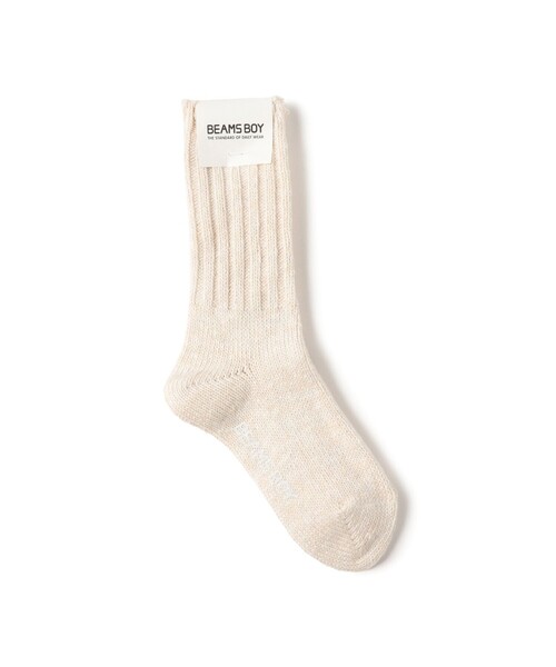 BEAMS BOY(ビームスボーイ)の「スラブ ミックス ソックス(ソックス/靴下・レディース・パープル/オフホワイト/イエロー/グリーン/レッド系その他3/ライトブルー・ONE SIZE)」の2枚目の写真