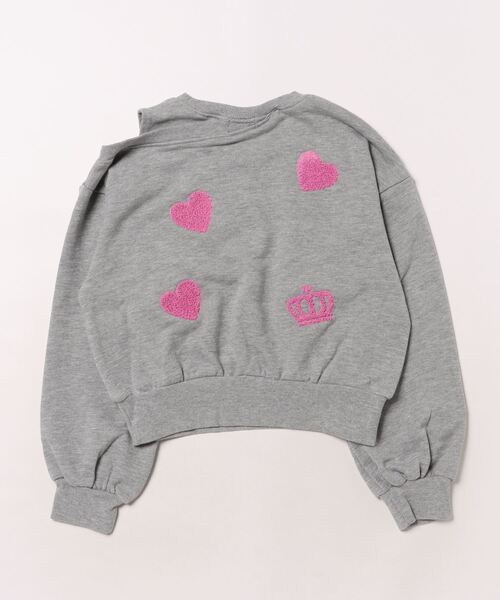 BABYDOLL(ベビードール)の「肩だし トレーナー 0080K(スウェット・キッズ・ベビーピンク/アッシュグレー・130cm/120cm/110cm/100cm/90cm/140cm)」の3枚目の写真