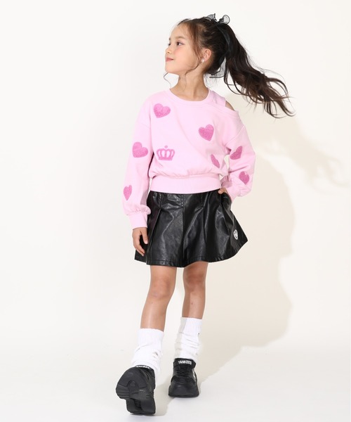 BABYDOLL(ベビードール)の「肩だし トレーナー 0080K(スウェット・キッズ・ベビーピンク/アッシュグレー・130cm/120cm/110cm/100cm/90cm/140cm)」の6枚目の写真