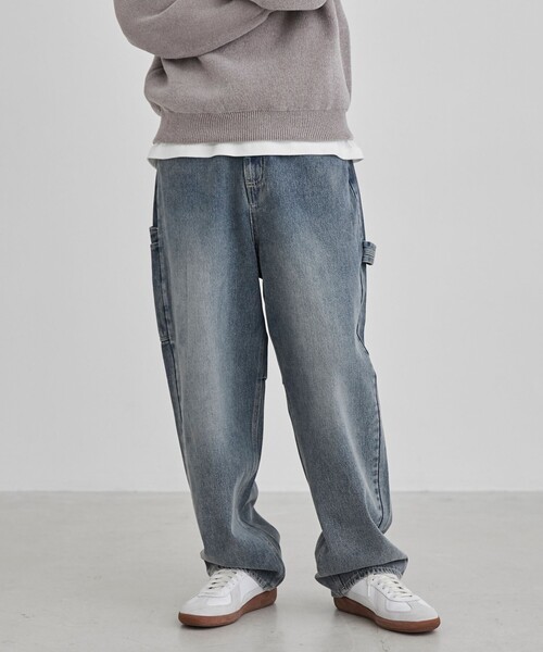 coen（コーエン）の「【一部店舗限定】ワークカーブデニムパンツ（デニムパンツ・メンズ・ダークグレー/ライトブルー・M/L）」の3枚目の写真