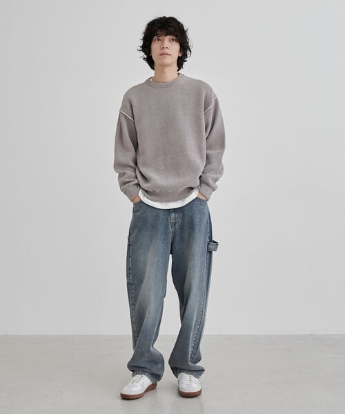 coen（コーエン）の「【一部店舗限定】ワークカーブデニムパンツ（デニムパンツ・メンズ・ダークグレー/ライトブルー・M/L）」の6枚目の写真