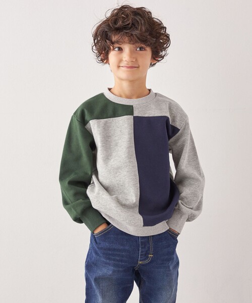 SHIPS any（シップス エニィ）の「SHIPS any:〈洗濯機可能〉デザイン ポンチ クルーネック プルオーバー <KIDS>◇（Tシャツ/カットソー・キッズ・ブルー/ピンク/ネイビー・150/140/130）」の2枚目の写真