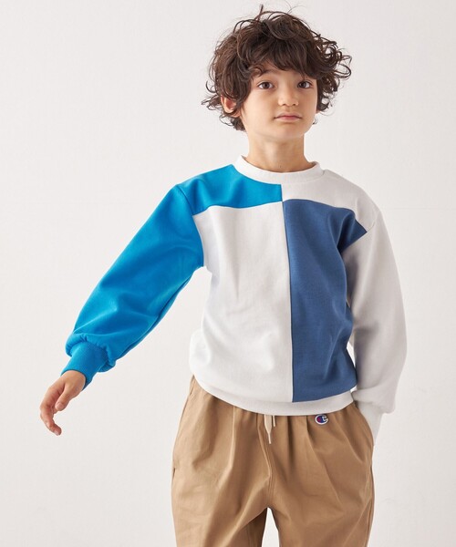 SHIPS any（シップス エニィ）の「SHIPS any:〈洗濯機可能〉デザイン ポンチ クルーネック プルオーバー <KIDS>◇（Tシャツ/カットソー・キッズ・ブルー/ピンク/ネイビー・150/140/130）」の3枚目の写真