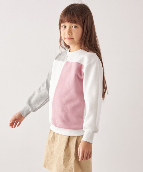 SHIPS any（シップス エニィ）の「SHIPS any:〈洗濯機可能〉デザイン ポンチ クルーネック プルオーバー <KIDS>◇（Tシャツ/カットソー・キッズ・ブルー/ピンク/ネイビー・150/140/130）」の21枚目の写真