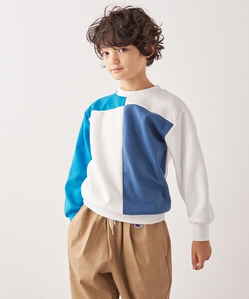SHIPS any（シップス エニィ）の「SHIPS any:〈洗濯機可能〉デザイン ポンチ クルーネック プルオーバー <KIDS>◇（Tシャツ/カットソー・キッズ・ブルー/ピンク/ネイビー・150/140/130）」の16枚目の写真