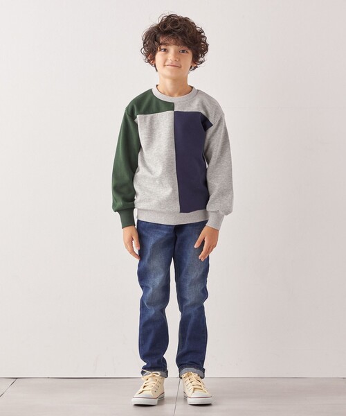 SHIPS any（シップス エニィ）の「SHIPS any:〈洗濯機可能〉デザイン ポンチ クルーネック プルオーバー <KIDS>◇（Tシャツ/カットソー・キッズ・ブルー/ピンク/ネイビー・150/140/130）」の17枚目の写真