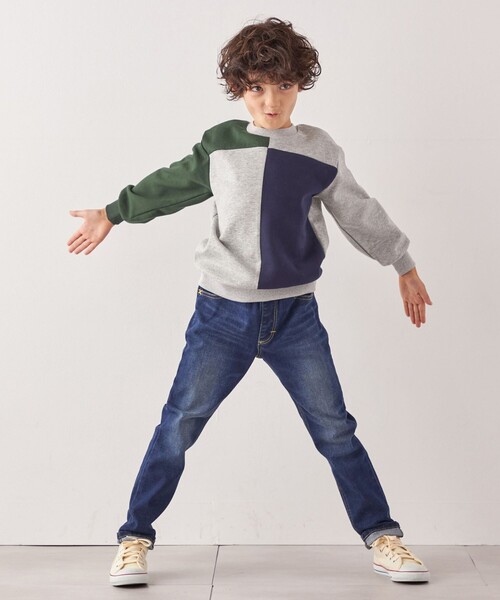 SHIPS any（シップス エニィ）の「SHIPS any:〈洗濯機可能〉デザイン ポンチ クルーネック プルオーバー <KIDS>◇（Tシャツ/カットソー・キッズ・ブルー/ピンク/ネイビー・150/140/130）」の18枚目の写真
