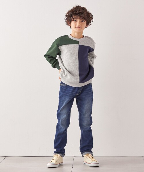 SHIPS any（シップス エニィ）の「SHIPS any:〈洗濯機可能〉デザイン ポンチ クルーネック プルオーバー <KIDS>◇（Tシャツ/カットソー・キッズ・ブルー/ピンク/ネイビー・150/140/130）」の19枚目の写真