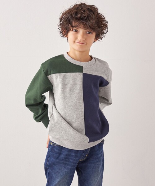 SHIPS any（シップス エニィ）の「SHIPS any:〈洗濯機可能〉デザイン ポンチ クルーネック プルオーバー <KIDS>◇（Tシャツ/カットソー・キッズ・ブルー/ピンク/ネイビー・150/140/130）」の9枚目の写真