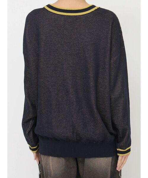 jouetie（ジュエティ）の「ウエスタンライクジャガードルーズカーデ（ニット/セーター・レディース・アイボリー/ネイビー・MEDIUM）」の11枚目の写真