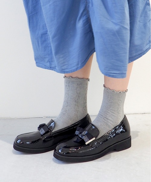 新品未使用♡ohga♡リボンローファー セール】晴雨兼用｜リボンローファー 8750437（ローファー）｜by