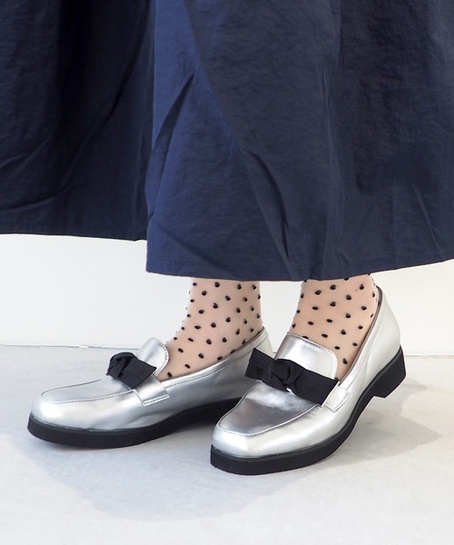 新品未使用♡ohga♡リボンローファー セール】晴雨兼用｜リボンローファー 8750437（ローファー）｜by