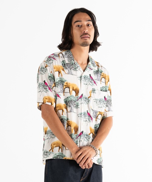 BEDWIN & THE HEARTBREAKERS(ベドウィン アンド ザ ハートブレイカーズ)の「S/S ORG ALOHA SHIRT "ROGERS"(シャツ/ブラウス・メンズ・ベージュ・X-LARGE/LARGE/MEDIUM)」の1枚目の写真