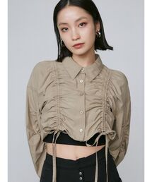 EMODA | ストリングリボンショートシャツ(シャツ/ブラウス)