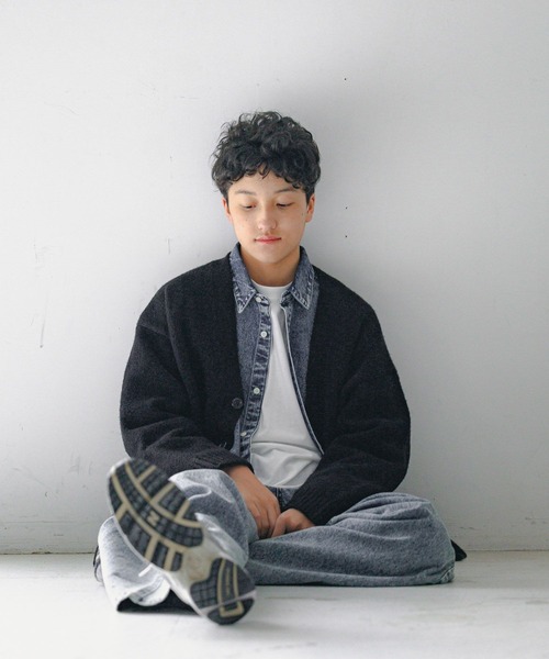 GLOBAL WORK（グローバルワーク）の「大人見えシャツジャケット2/AND YUA ANY/243706（シャツ/ブラウス・キッズ・ブラック/ブルー・FREE）」の12枚目の写真