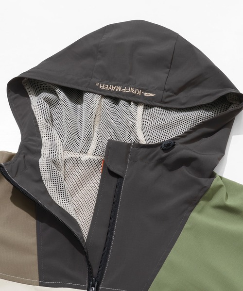 KRIFF MAYER（クリフメイヤー）の「クリーネスアクティブフードジャケット（マウンテンパーカー・メンズ・オリーブ/カラフル/チャコール/グレイッシュベージュ/アイボリー・LARGE/X-LARGE/MEDIUM）」の18枚目の写真
