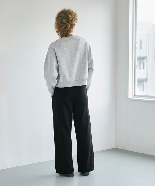 coca（coca）（コカ）の「【WEB限定セール】ポリエステルコットン裏起毛ワイドパンツ（その他パンツ・レディース・ブラック/オートミール・M/L）」の5枚目の写真