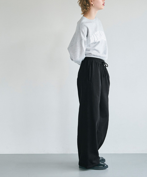 coca（coca）（コカ）の「【WEB限定セール】ポリエステルコットン裏起毛ワイドパンツ（その他パンツ・レディース・ブラック/オートミール・M/L）」の19枚目の写真