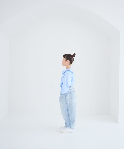 LOWRYS FARM（ローリーズファーム）の「デニムコクーンパンツ　260007（デニムパンツ・キッズ・ブルー/ライトブルー・110cm/120cm/130cm/140cm/150cm）」の15枚目の写真