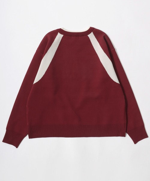 Salong hameu（サロン ハミュー）の「ユニフォームデザイン スウェットライクニット プルオーバー/ウォッシャブルニット/軽量エアニット レディース（ニット/セーター・レディース・ネイビー/レッド/オフホワイト・M/L）」の8枚目の写真