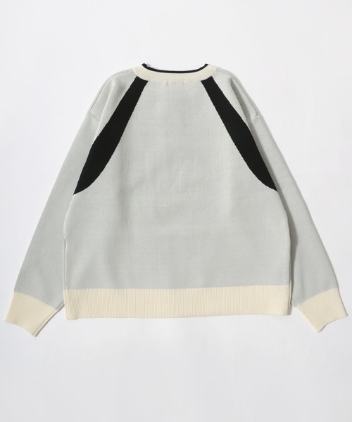 Salong hameu（サロン ハミュー）の「ユニフォームデザイン スウェットライクニット プルオーバー/ウォッシャブルニット/軽量エアニット レディース（ニット/セーター・レディース・ネイビー/レッド/オフホワイト・M/L）」の4枚目の写真