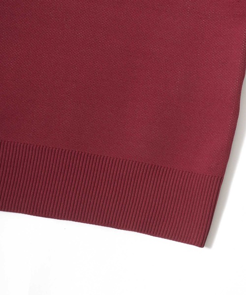 Salong hameu（サロン ハミュー）の「ユニフォームデザイン スウェットライクニット プルオーバー/ウォッシャブルニット/軽量エアニット レディース（ニット/セーター・レディース・ネイビー/レッド/オフホワイト・M/L）」の15枚目の写真