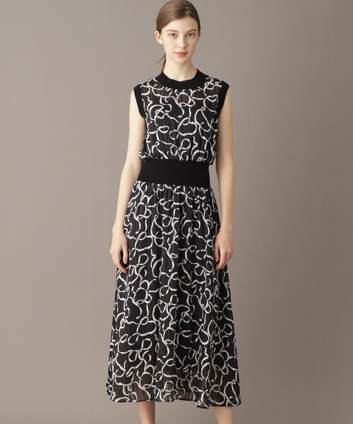 DRESSTERIOR（ドレステリア）の「シアーリボンテーププリントドレス（ワンピース・レディース・ブラック系・36/34/38）」の17枚目の写真