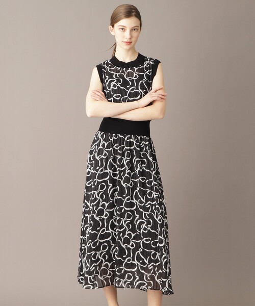 DRESSTERIOR（ドレステリア）の「シアーリボンテーププリントドレス（ワンピース・レディース・ブラック系・36/34/38）」の20枚目の写真