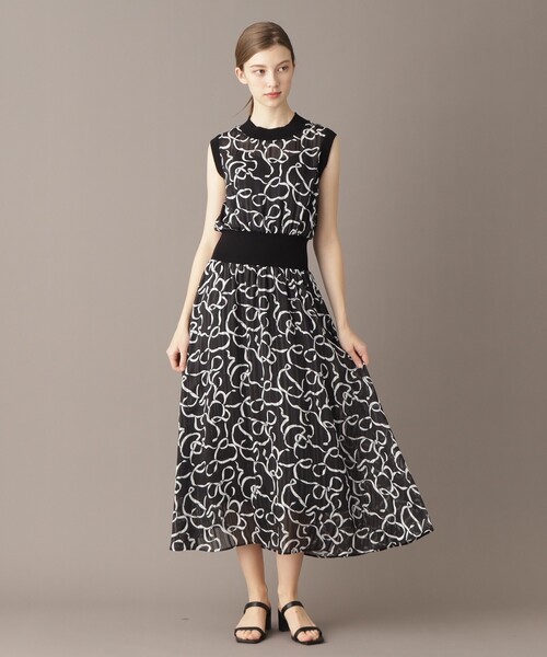 DRESSTERIOR（ドレステリア）の「シアーリボンテーププリントドレス（ワンピース・レディース・ブラック系・36/34/38）」の22枚目の写真