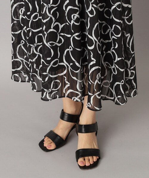 DRESSTERIOR（ドレステリア）の「シアーリボンテーププリントドレス（ワンピース・レディース・ブラック系・36/34/38）」の10枚目の写真