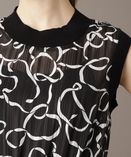 DRESSTERIOR（ドレステリア）の「シアーリボンテーププリントドレス（ワンピース・レディース・ブラック系・36/34/38）」の11枚目の写真