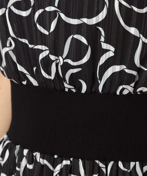 DRESSTERIOR（ドレステリア）の「シアーリボンテーププリントドレス（ワンピース・レディース・ブラック系・36/34/38）」の12枚目の写真