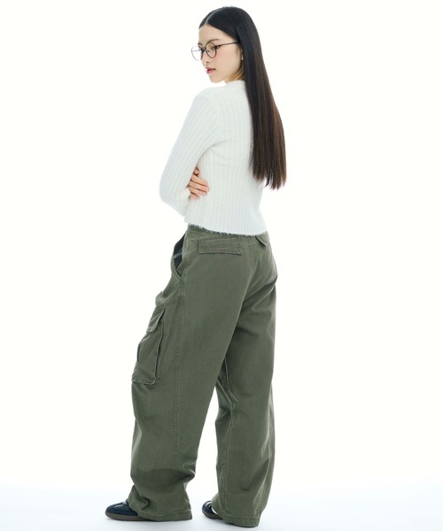 3.3 Field Trip (3.3フィールドトリップ)の「3.3 Field Trip/フェザージップアップ(ニット/セーター・レディース・ピンク/チャコール/アイボリー・FREE)」の11枚目の写真